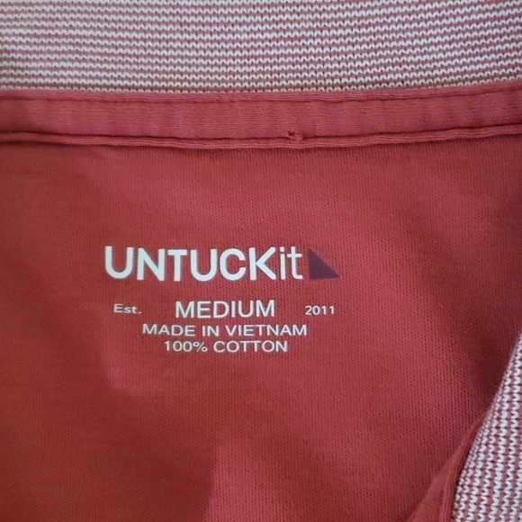 𝅺Untuckit Preppy Business Casual Bright Golf Office Holiday Polo Shirt - Men's - Picture 4 of 4